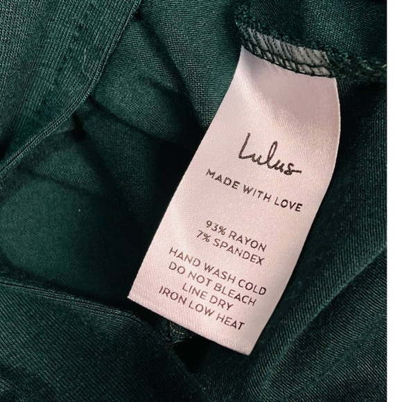 LULU'S XS green Swept Away Forest Long Sleeve Stretch Jersey Maxi Dress NEW B95 - Picture 3 of 7